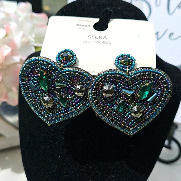 Earrings Bohemian Beaded Heart Earrings Elegant Wear Business Casual Resort Wear - Picture 9 of 9